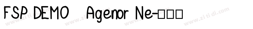FSP DEMO   Agenor Ne字体转换